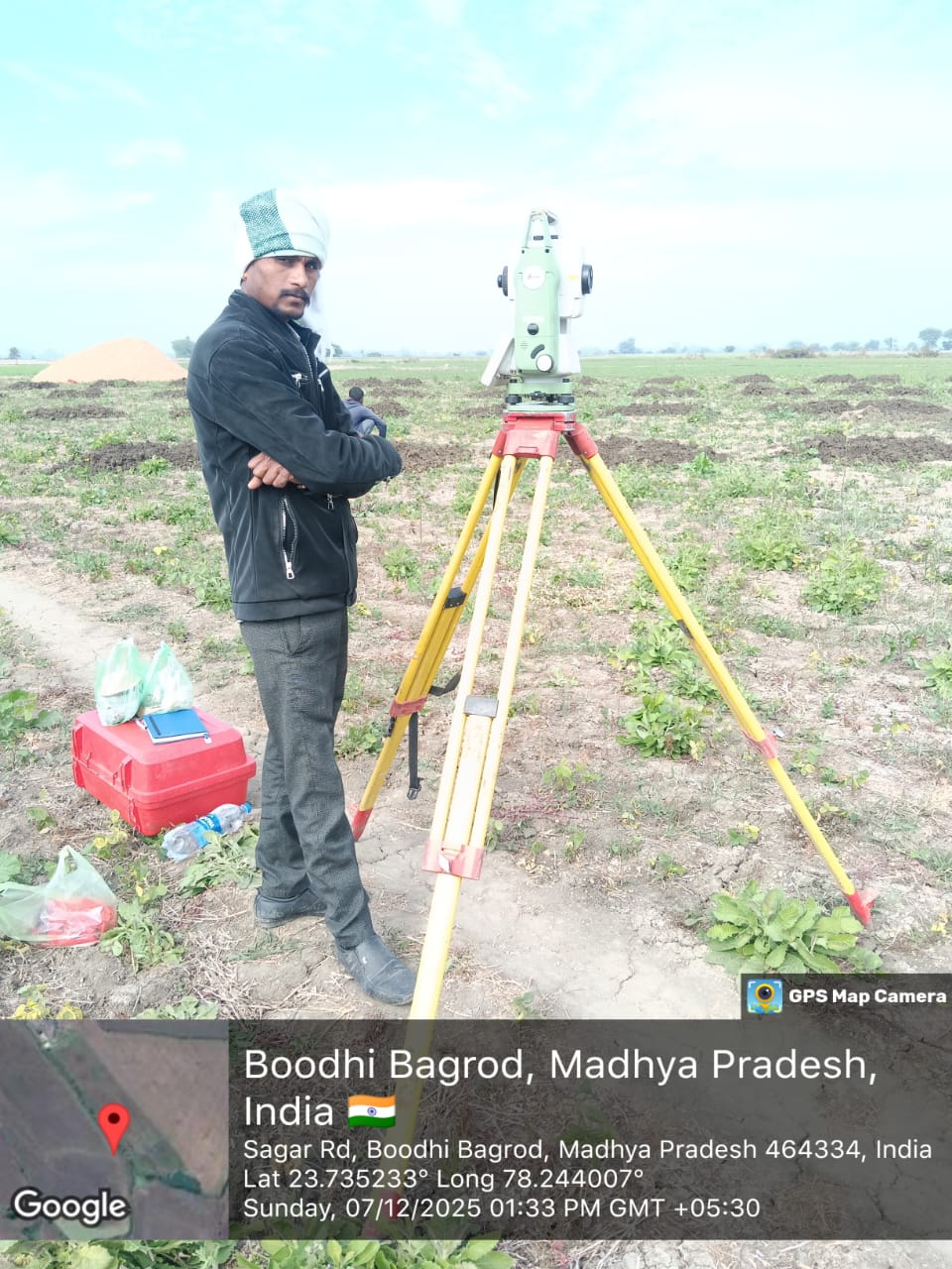 2MW SOLAR PILE LAYOUT MARKING KUSUM YOJNA