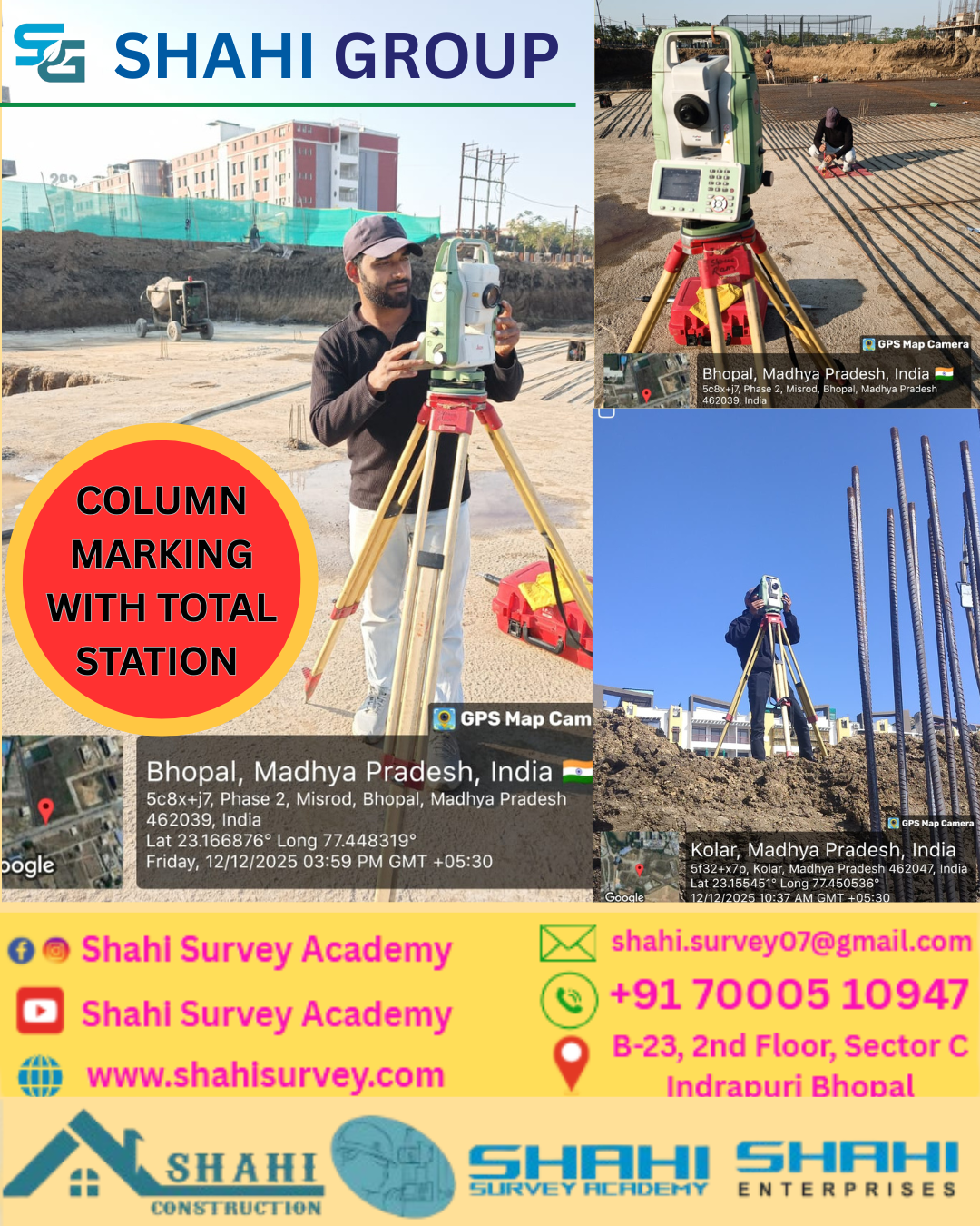 COLUMN MARKING WITH TOTAL STATION